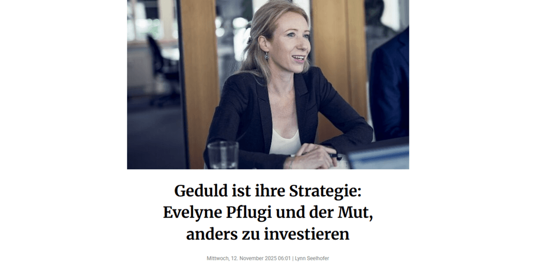 In the News: Finews.ch portraitiert CEO Evelyne Pflugi